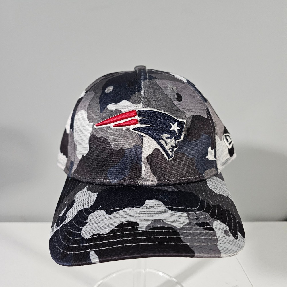New Era Hat Mens L/XL Gray Camo New England Patriots 39THIRTY Stretch Fit Cap